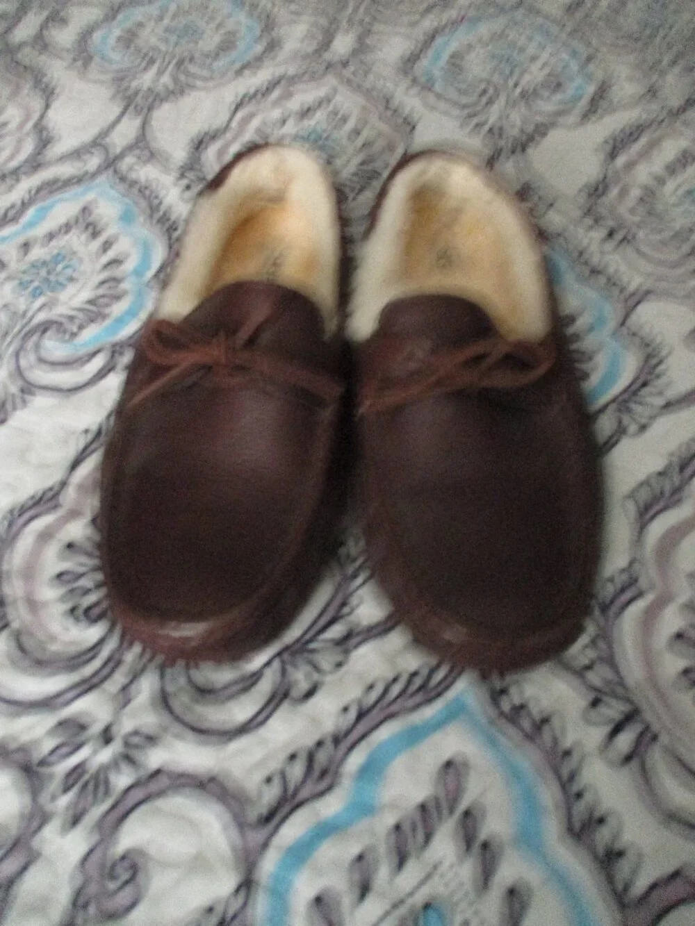 UGG Byron 5161 Men's 11 Moccasin Driving Loafer Slippers Brown Leather Sheepskin